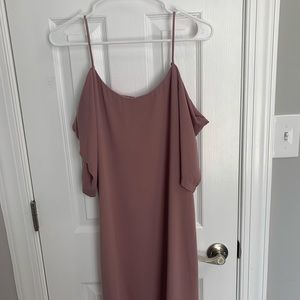 Mauve cold shoulder boutique dress